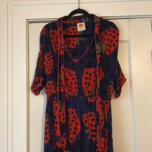 Farm Rio strawberry dress size M